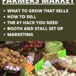 a book cover about how to sell at the farm markets
