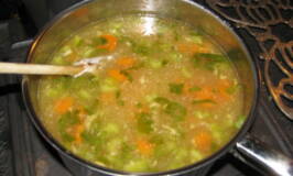 soup, woodstove, flat top
