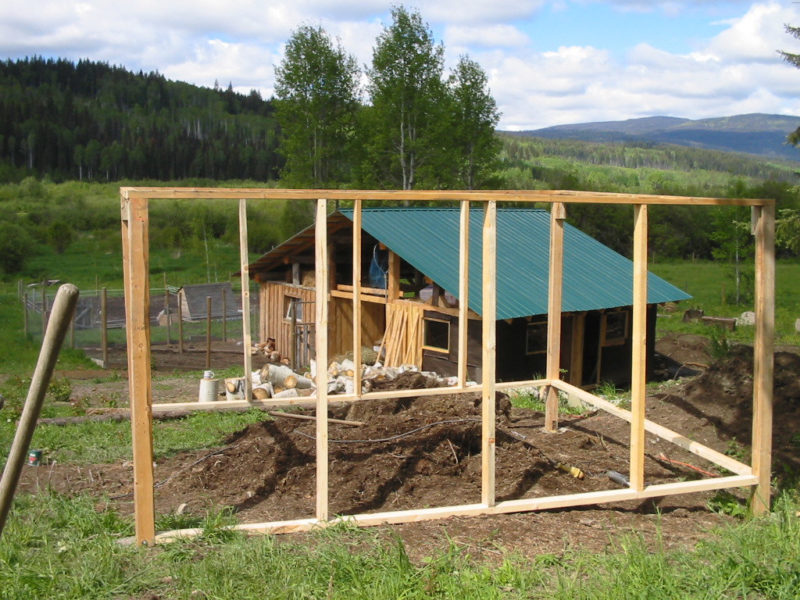 Reinforced greenhouse frame.