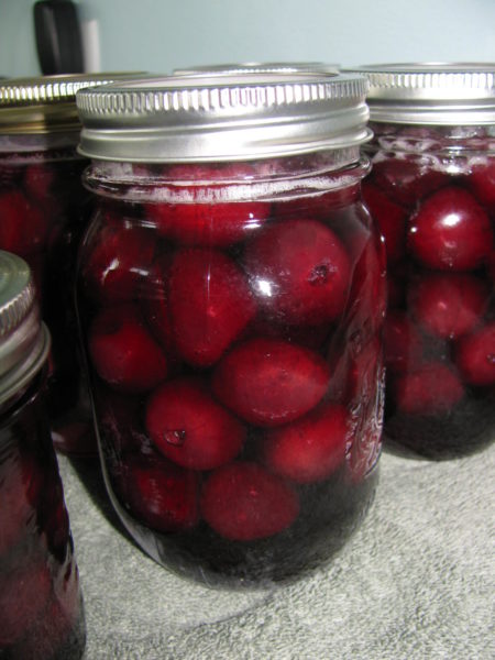 Cherries water bath canned and ready for the pantry. 