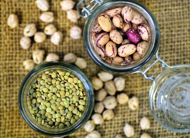 Dried beans ready for storage