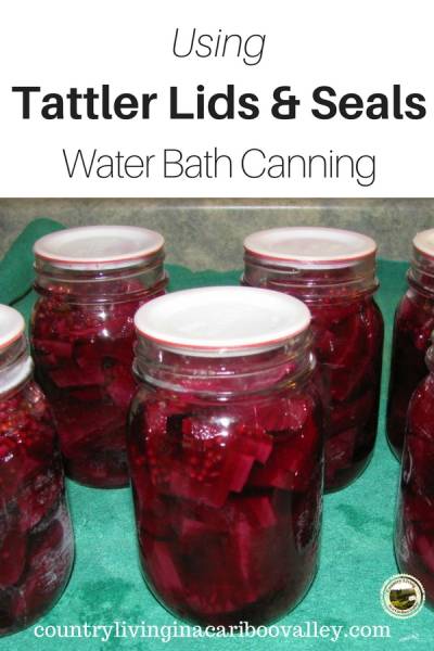 How to use Tattler Canning lids and seals when water bath canning. And the full recipe for Canning Cherries too, with step by step instructions. #tattler #canning #preserving #waterbathcanning #recipe