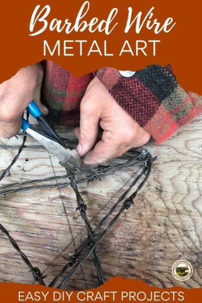 using pliers to bend barbed wire
