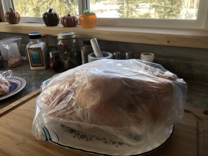 frozen chicken thawing on the counter is not a safe way to defrost chicken.