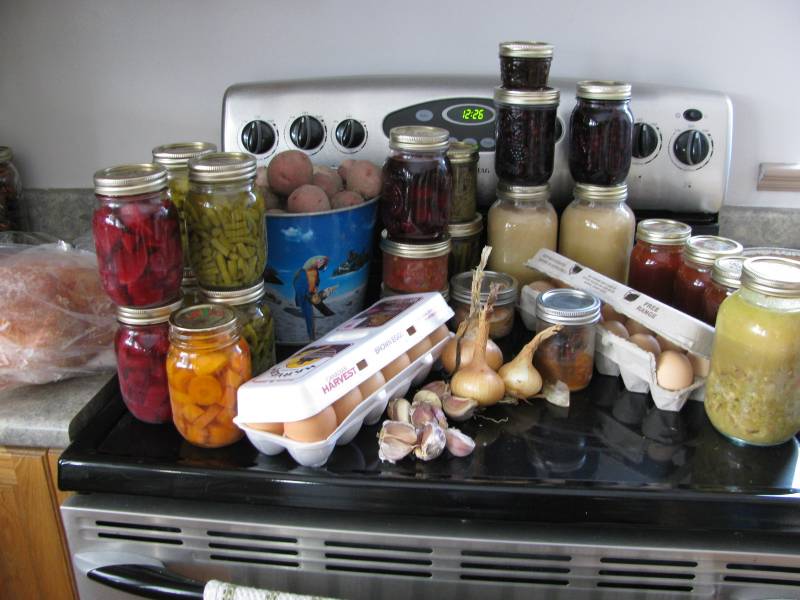 Preserving recipes include home canned food.