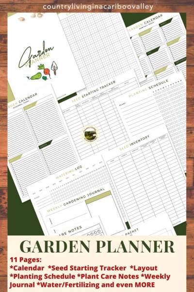 11 page vegetable garden planner printable showing each page